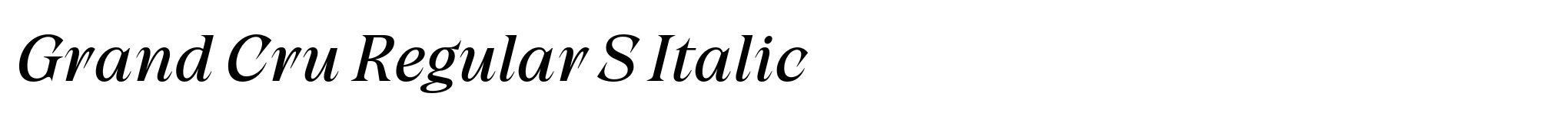Grand Cru Regular S Italic image
